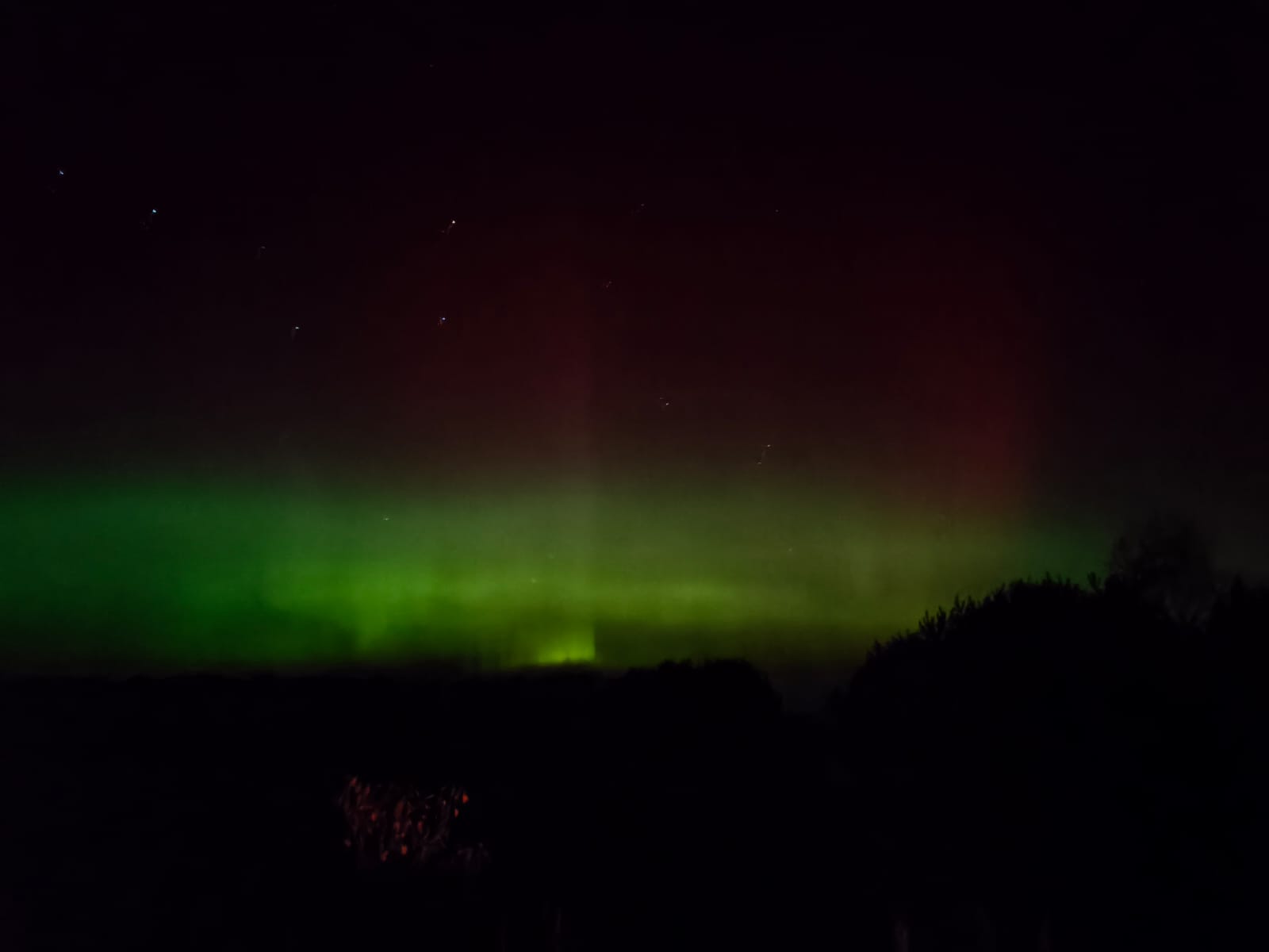 Над Омской областью снова заметили полярное сияние